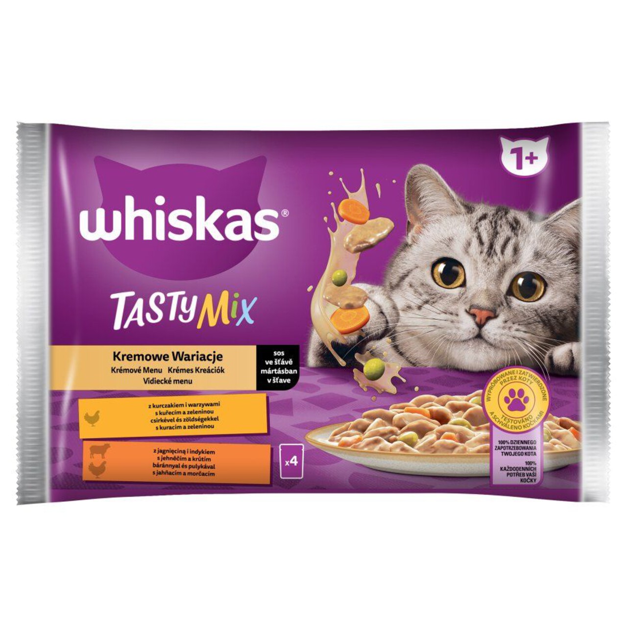 Karma mokra mix smaków dla kota Whiskas 4 x 85 g