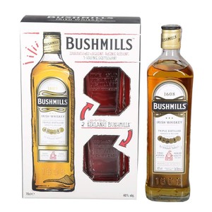 Original Whisky + 2 szklanki Bushmills zestaw