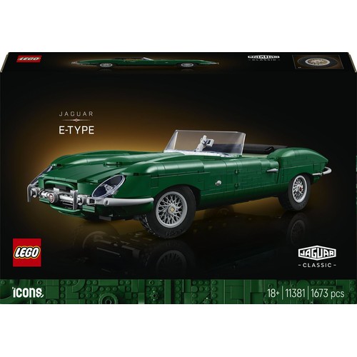 Icons Jaguar E-Type 11381, model samochodu sportowego LEGO 1 sztuka