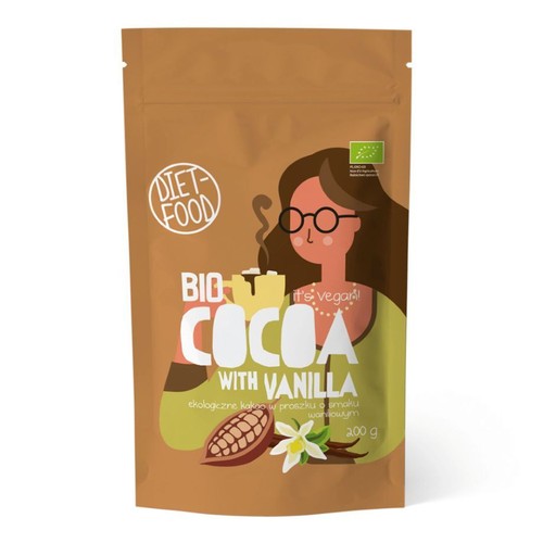 BIO Ekologiczne kakao o smaku waniliowym keto Diet-Food 200 g
