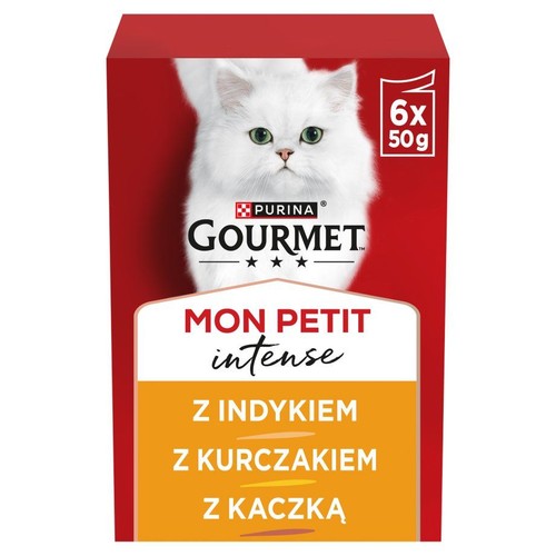 Karma mokra smaki drobiowe dla dorosłych kotów Gourmet 6 x 50 g