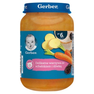 Delikatne warzywa ze schabikiem i śliwką po 6. miesiącu Gerber 190 g