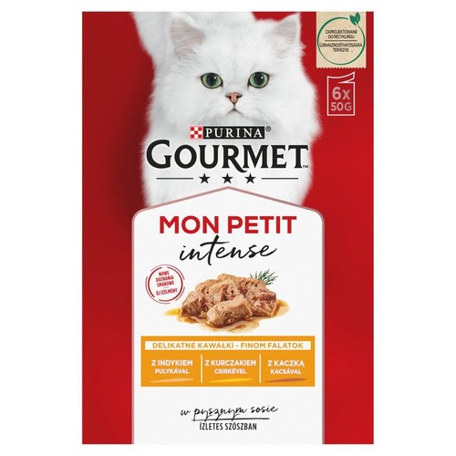 Karma mokra smaki drobiowe dla dorosłych kotów Gourmet 6 x 50 g