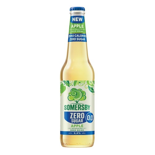 Piwo bezalkoholowe smakowe Zero Sugar Apple alk. do 0,5% obj. Somersby 400 ml