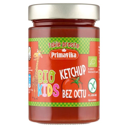 BIO Ketchup - sos pomidorowy dla dzieci - bez dodatku octu Primaeco 315 g