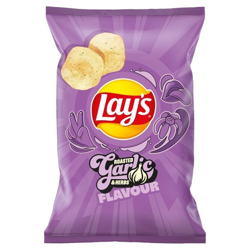 Chipsy ziemniaczane o smaku pieczonego czosnku z ziołami Lay's 130 g