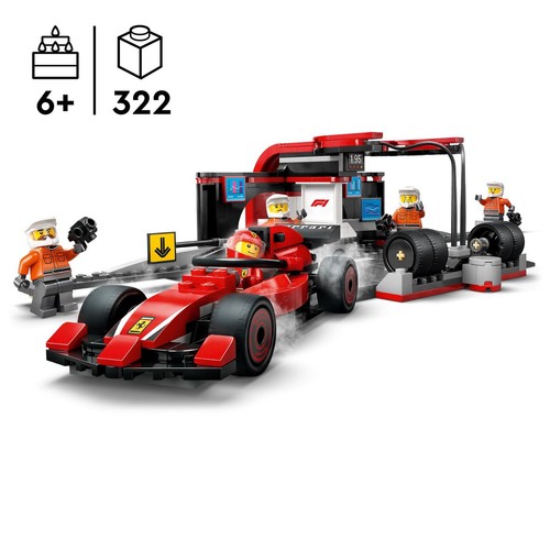 City F1® Pit stop i mechanicy z bolidem Ferrari 60443 LEGO 1 sztuka