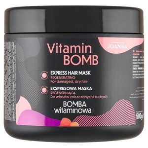 Ekspresowa Maska regenerująca do włosów zniszczonych Vitamin BOMB Joanna 500 g