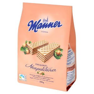 Wafelki Neapolitaner z kremem orzechowym Manner 200 g