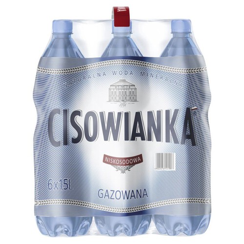 Woda mineralna gazowana średniozmineralizowana Cisowianka 6 x 1,5 l 