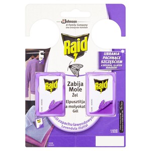 Zawieszki przeciw molom w żelu o zapachu lawendowym Raid sztuka