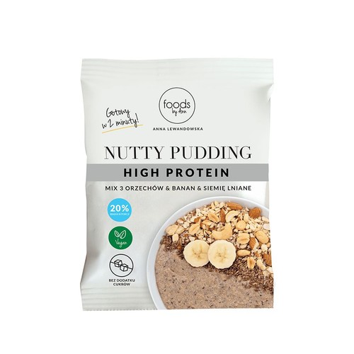 Nutty Pudding Mix 3 orzechów & Banan & Siemię lniane Foods by Ann 50 g