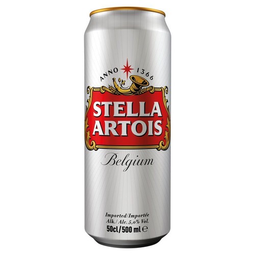 Piwo belgijskie jasne lager Stella Artois alk. 5,2% obj. InBev 500 ml