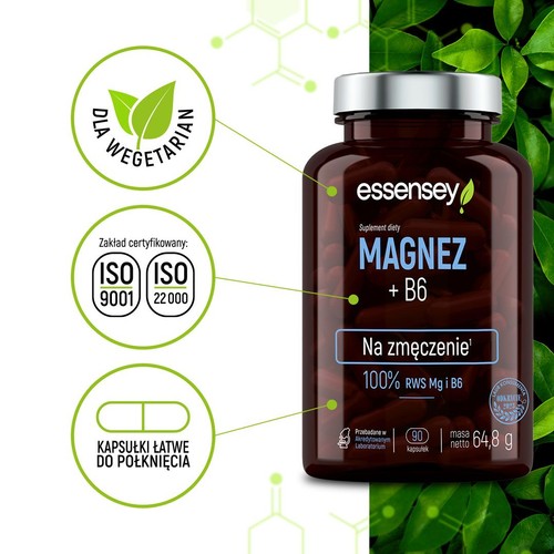 Magnez + B6 Essensey 90 kapsułek