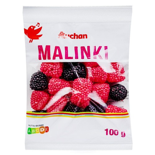 Żelki malinki Auchan 100 g