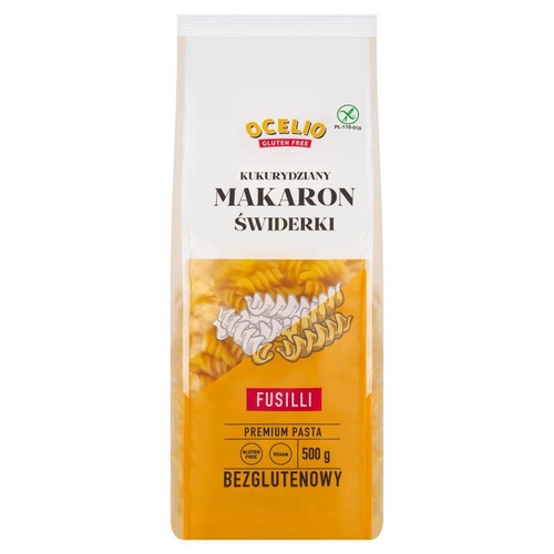 Makaron kukurydziany świderki, bezglutenowy Ocelio 500 g