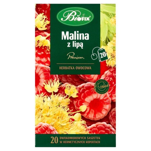 Herbatka owocowa Malina z lipą   BiFix 20 torebek