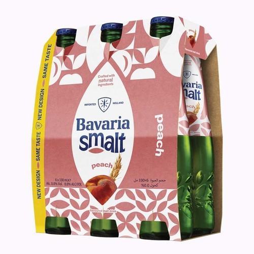 Piwo bezalkoholowe smakowe Peach Smalt alk. 0,0% obj. Bavaria 6 x 330 ml