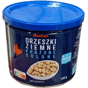 Orzeszki ziemne prażone i solone Auchan 150 g