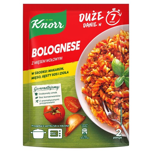 Makaron z sosem bolognese z mięsem wołowym Knorr 160 g