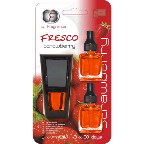 Zapach samochodowy Fresco 3w1 Strawberry Top Fragrance 1 sztuka