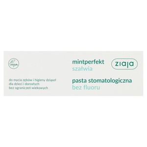 Pasta stomatologiczna bez fluoru mintperfekt ZIAJA 75 ml