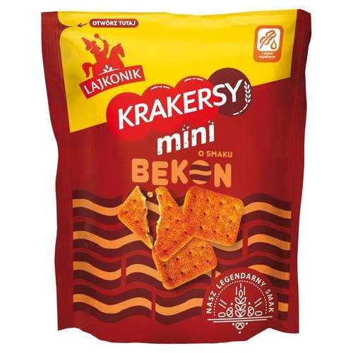 Krakersy mini o smaku bekon Lajkonik 100 g