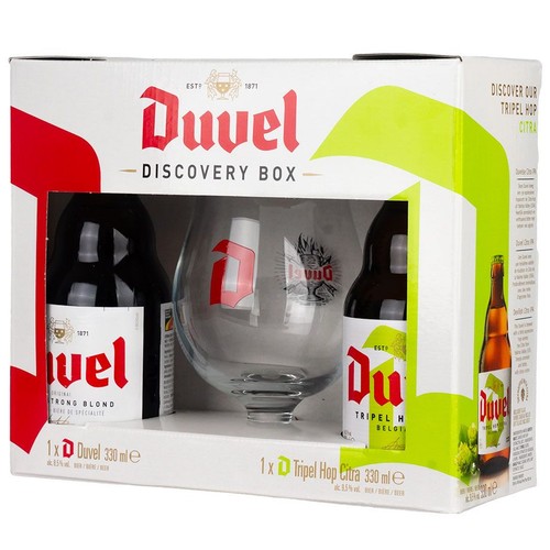 Zestaw piw Discovery Box + pokal Duvel 2 x 330 ml