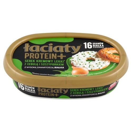 Serek kremowy lekki* z cebulą i szczypiorkiem Protein+ Łaciaty 135 g
