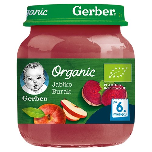 BIO Organic jabłko, burak po 6. miesiącu Gerber Organic 125 g