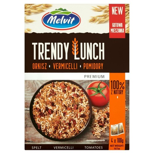 Trendy lunch orkisz, vermicelli, pomidory Melvit 4 x 100 g