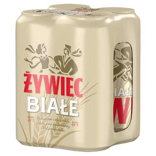 Piwo pszeniczne Białe alk. 4,9% obj.  Żywiec 4 x 500 ml