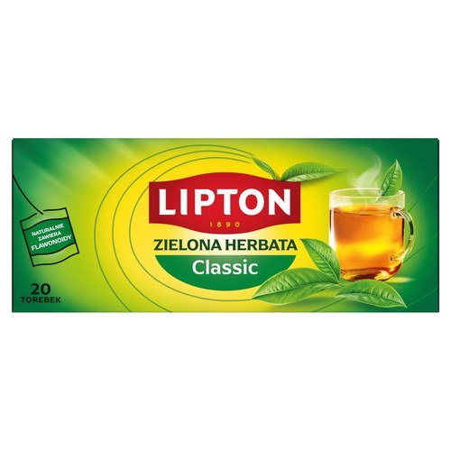 Herbata zielona klasyczna Lipton 20 torebek