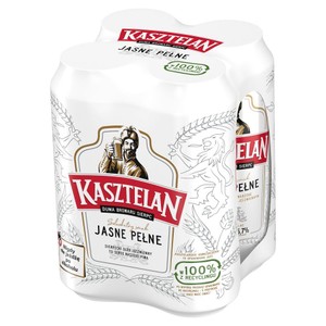Piwo jasne pelne alk. 5,6% obj. Kasztelan 4 x 500 ml