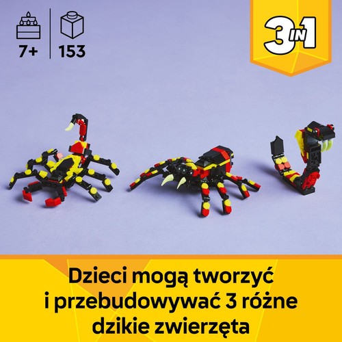 Creator 3 w 1 Dzikie zwierzęta: niezwykły pająk 31159 LEGO 1 sztuka