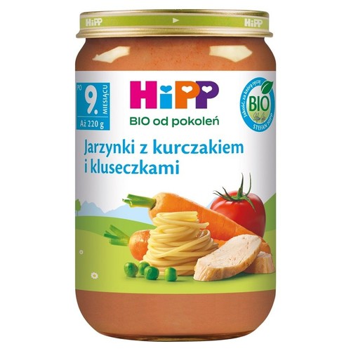 BIO Jarzynki z kurczakiem i kluseczkami po 11 miesiącu HiPP 220 g