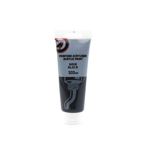 Farba akrylowa czarna 120ml Auchan 1 sztuka