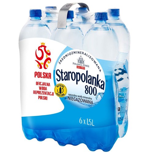 Naturalna woda mineralna niegazowana 800 Staropolanka 6 x 1,5 l