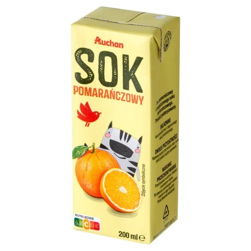 Sok pomarańczowy Auchan 200 ml