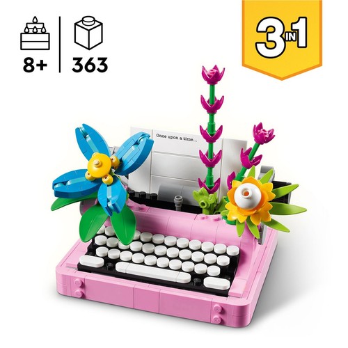 Creator 3 w 1 Maszyna do pisania z kwiatami 31169 LEGO 1 sztuka