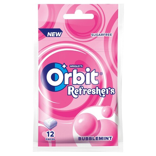 Bezcukrowa guma do żucia bubblemint Refreshers Orbit 26 g