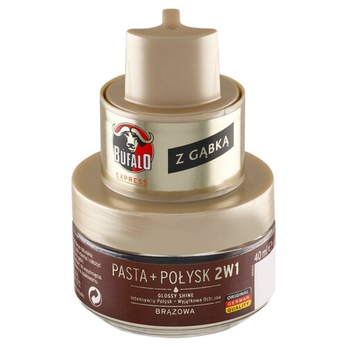 Pasta do obuwia brązowa 2w1  Bufalo 40 ml