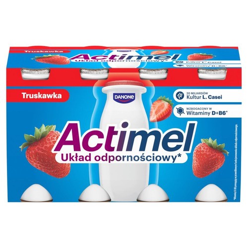 Actimel truskawkowy Danone 8 x 100 g