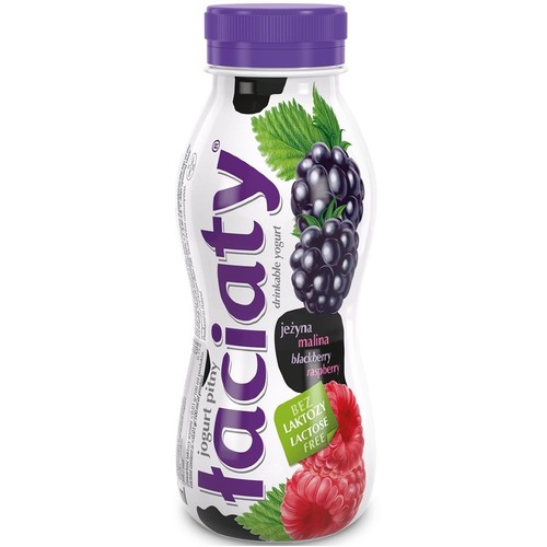Jogurt pitny bez laktozy malina jeżyna Łaciaty 250 ml