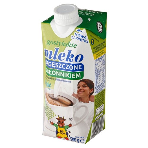 Mleko zagęszczone niesłodzone z błonnikiem light Gostyńskie 500 g