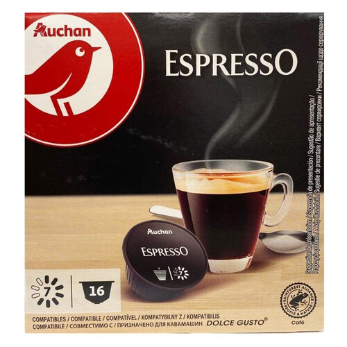 Kawa w kapsułach typ Espresso  Auchan 16 kapsułek