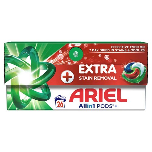 Kapsułki do prania + Extra Stain Removal Ariel 26 kapsułek