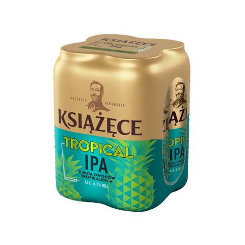 Piwo smakowe IPA z nutą tropików alk. 4,7% obj. Książęce 4 x 500 ml