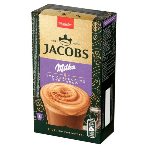 Cappuccino o smaku czekolady Milka Jacobs 8 x 15,8 g