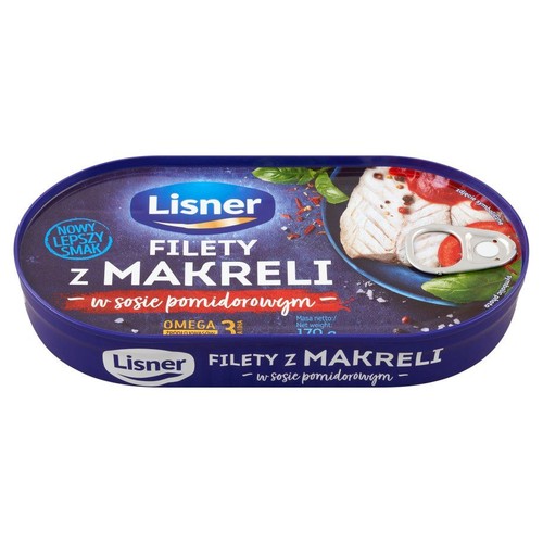 Filety z makreli w sosie pomidorowym  Lisner 170 g